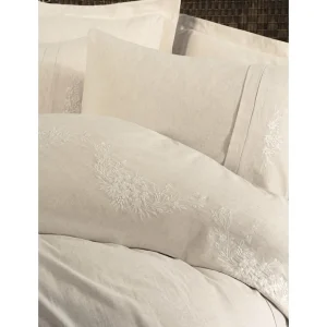 سرویس ملحفه کاتن باکس مدل Cotton Keten Forbes دو نفره 6 تکه
