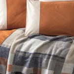 سرویس ملحفه با پتو کاتن باکس مدل Comfy Clement Tarcin دو نفره 5 تکه