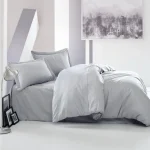 سرویس ملحفه کاتن باکس مدل Elegant Gri تک نفره 3 تکه