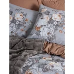 سرویس روتختی کاتن باکس مدل Trim Smooth Antrasit دو نفره 5 تکه