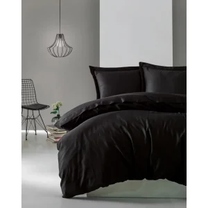 سرویس ملحفه کاتن باکس مدل Elegant Siyah تک نفره 3 تکه