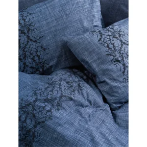سرویس ملحفه کاتن باکس مدل Plain Sooty Denim دو نفره 4 تکه