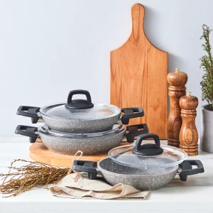 ست ماهیتابه 6 تکه کاراجا مدل Hira Biogranit کد 502000042