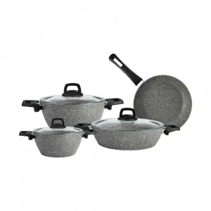 ست قابلمه و ماهیتابه 7 پارچه کاراجا مدل Gris Biogranit کد 502000603
