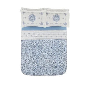 ست لحاف دو نفره %100نخي كاراجا مدل Parlinفوشیا