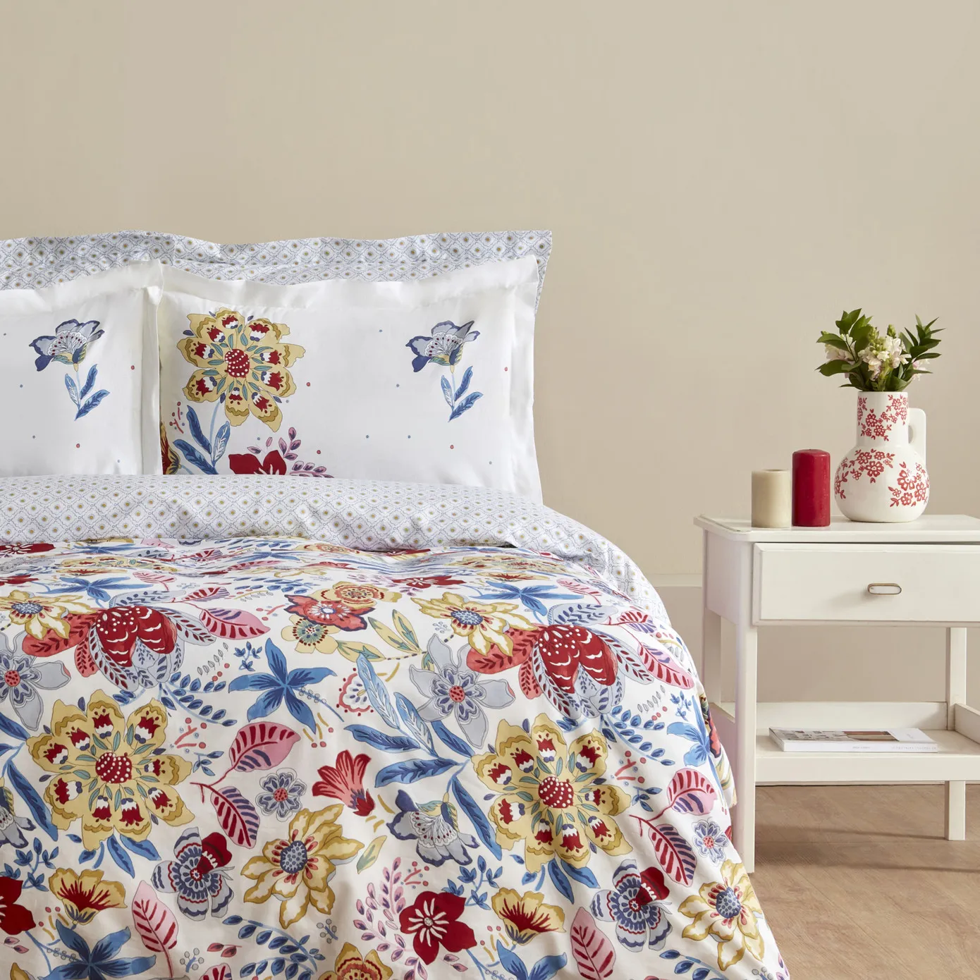 ست لحاف دو نفره %100نخي كاراجا هوم مدل Persly آبي طرحدار کد 505000756 3 ست لحاف دو نفره %100نخي كاراجا هوم مدل Persly آبي طرحدار