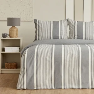 ست روتختي رنگ شده با نخ دوبل کاراجا مدل رازیانه آنتراسیت