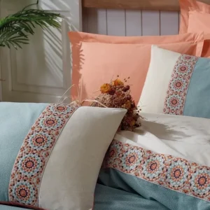 سرویس ملحفه کاتن باکس مدل Folk Art Akila Tarcin تک نفره 3 تکه