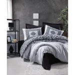 Cotton Box Sheet Set, Candy Degno Siyah, Double, 4 Pieces