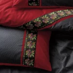 سرویس ملحفه کاتن باکس مدل Folk Art Ardil Kirmizi دو نفره 4 تکه