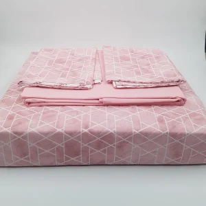 سرویس پنبه دوزی کاتن باکس مدل Minimal Best Pembe دو نفره 4 تکه