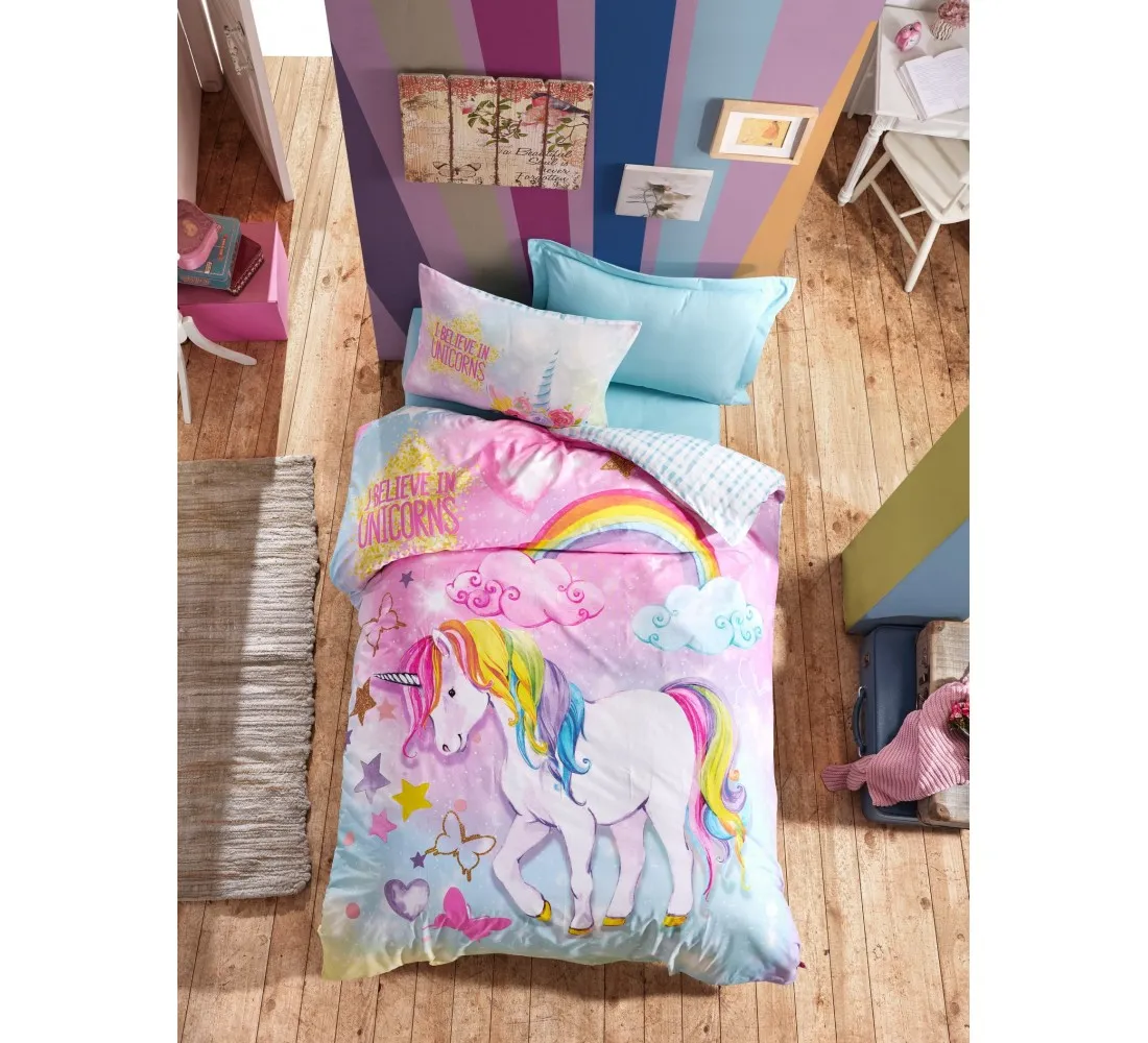 سرویس ملحفه کاتن باکس مدل Junior Dream Mint تک نفره 3 تکه