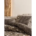 سرویس ملحفه کاتن باکس مدل Dual Foresta Bej دو نفره 4 تکه
