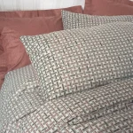 سرویس ملحفه کاتن باکس مدل Petite Mote Kiremit تک نفره 3 تکه