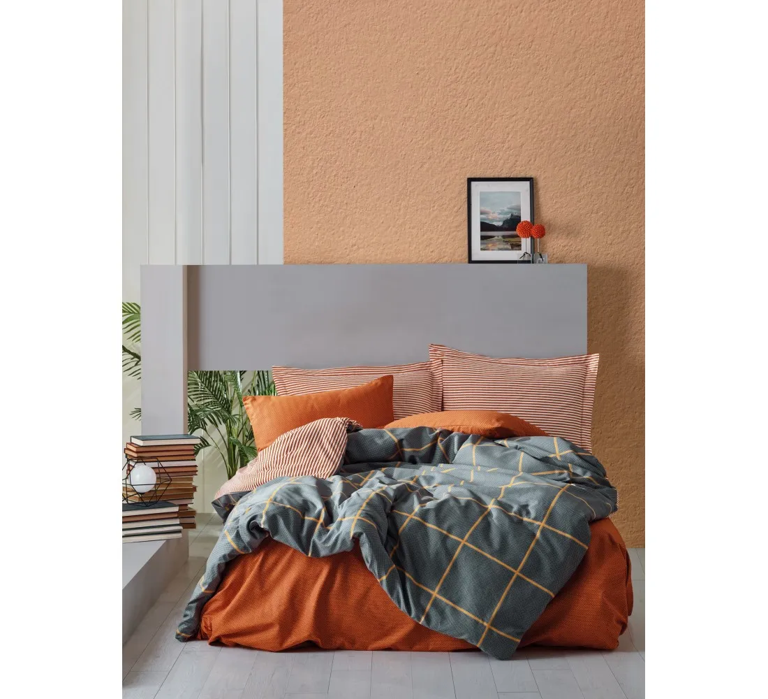 سرویس ملحفه کاتن باکس مدل Modern Stark Tarcin تک نفره 3 تکه