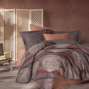 سرویس ملحفه کاتن باکس مدل Modern Fluss Tarcin دو نفره 4 تکه