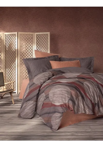 سرویس ملحفه کاتن باکس مدل Modern Fluss Tarcin دو نفره 4 تکه