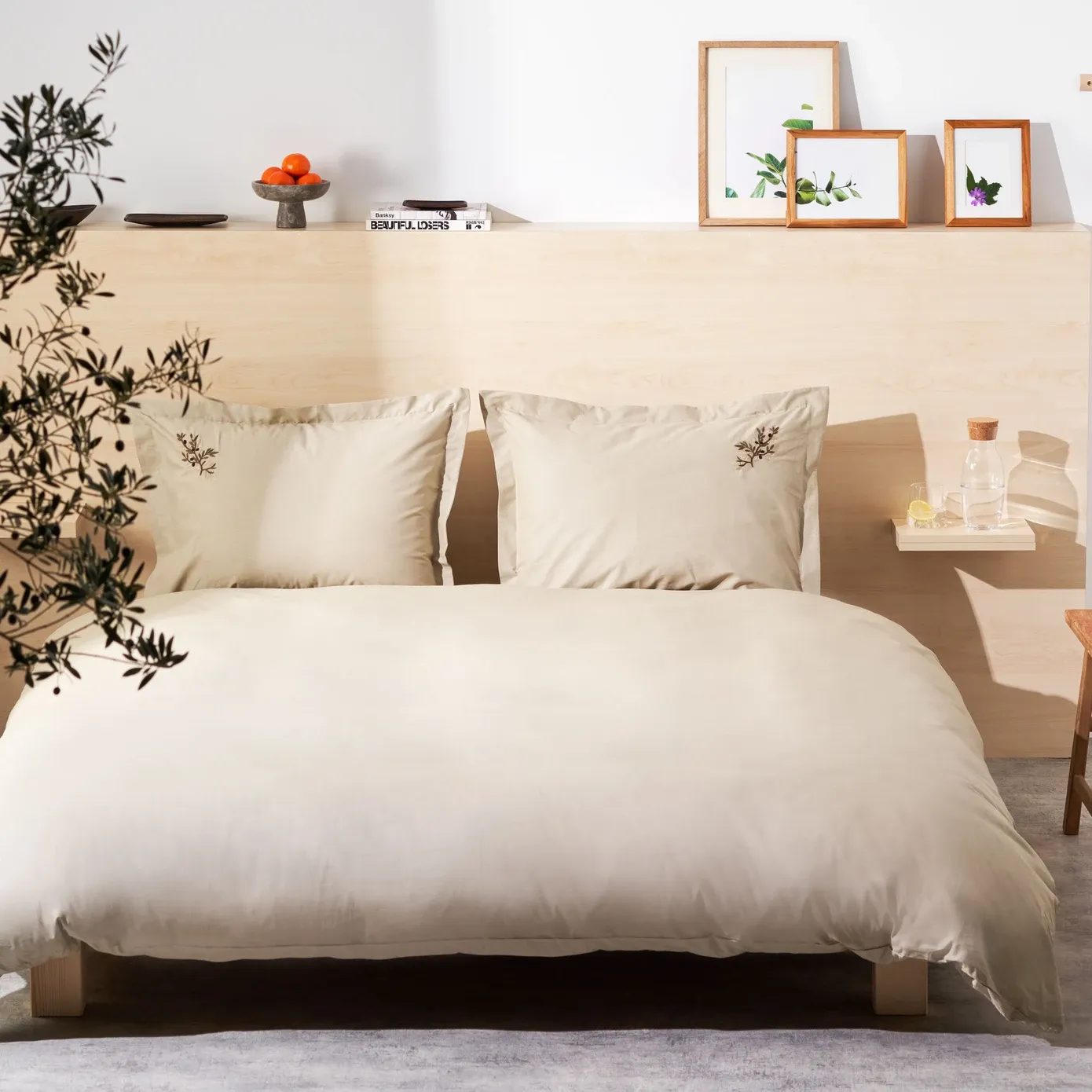 ست لحاف تک نفره کاراجا هوم مدل Doğasever Olive Doğadan Renkler کد 505000134