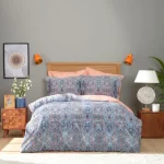 ست روتختی دو نفره کاراجا هوم مدل Evan İndigo کد 505000138