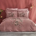 ست روتختی دو نفره کاراجا هوم مدل Estila %100 Pamuk Gül Kurusu کد 505000466