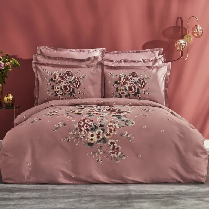 ست روتختی دو نفره کاراجا هوم مدل Estila %100 Pamuk Gül Kurusu کد 505000466