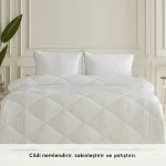 ست لحاف دو نفره سفید کاراجا هوم مدل Aloevera 195x215 cm کد 505000846