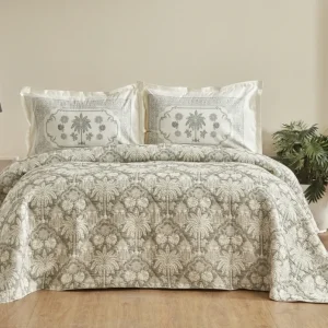 ست روتختی دو نفره کاراجا هوم مدل Palm Mint کد 505000683