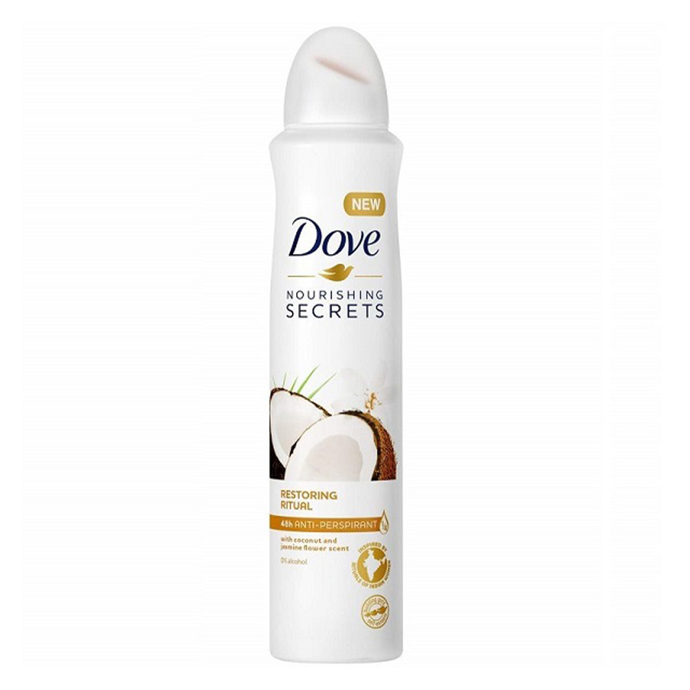 اسپری ضد تعریق نارگیل 48 ساعته داو مدل RESTORING RITUAL